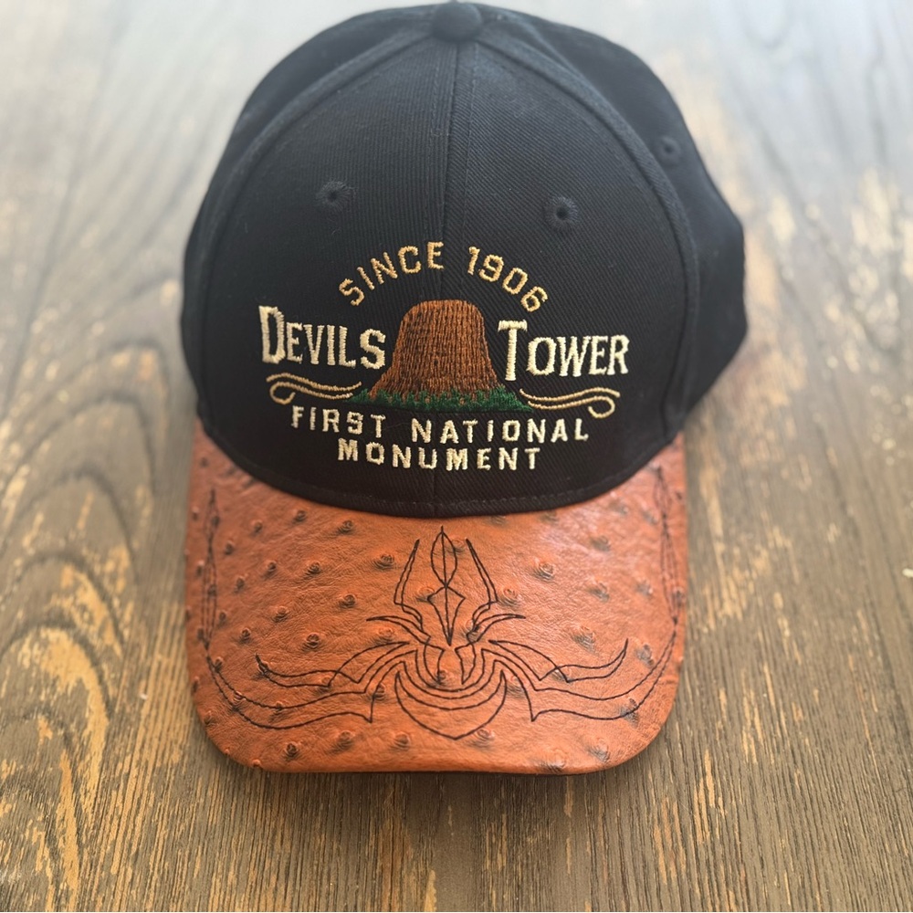 Devils Tower First National Monument- WY- Black and Brown Cap